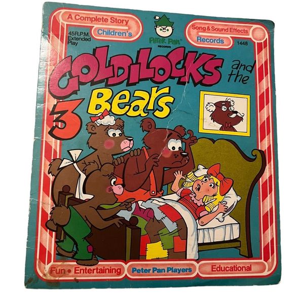 Disney Other - Peter‎ Pan Records Goldilocks & The 3 Bears Story Song & Sound Effects On Record